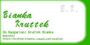 bianka kruttek business card